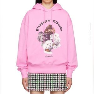 MSGM Puppy Club Dog Graphic Hoodie Sweatshirt